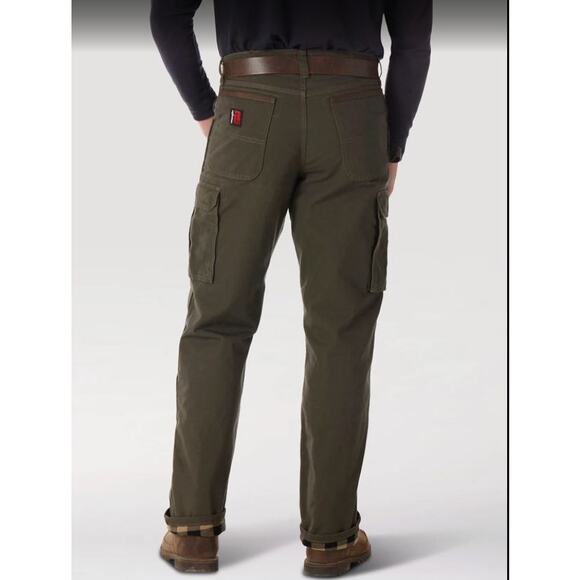 Wrangler Riggs Workwear Ranger Cargo Pants Ripstop Double Knee Green - Size 40 - Picture 1 of 7